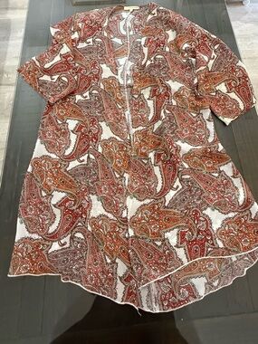 orange creek Pink and Rust Paisley Kimono